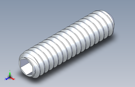 UNC 平头紧定螺钉-UNC SET SCREW 10-24 x0.750.STEP