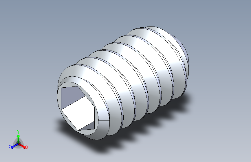 UNC 平头紧定螺钉-UNC SET SCREW 10-24 x0.3125.STEP