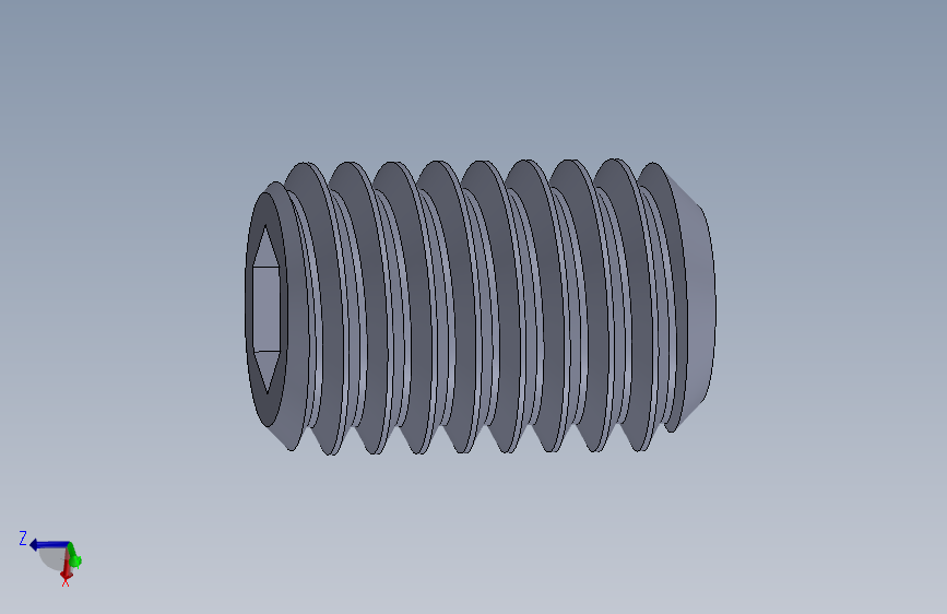 UNC 平头紧定螺钉-UNC SET SCREW 0.500 x0.750.SLDPRT