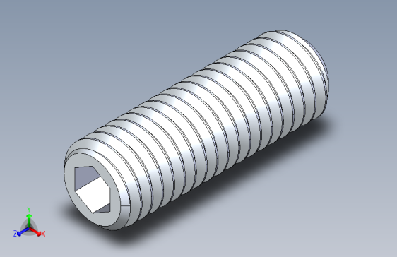 UNC 平头紧定螺钉-UNC SET SCREW 0.500 x1.500.STEP