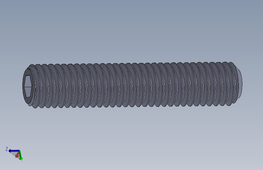 UNC 平头紧定螺钉-UNC SET SCREW 0.500 x2.500.SLDPRT