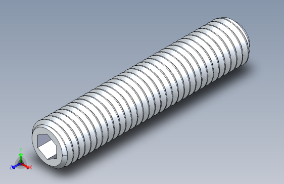 UNC 平头紧定螺钉-UNC SET SCREW 0.500 x2.500.STEP