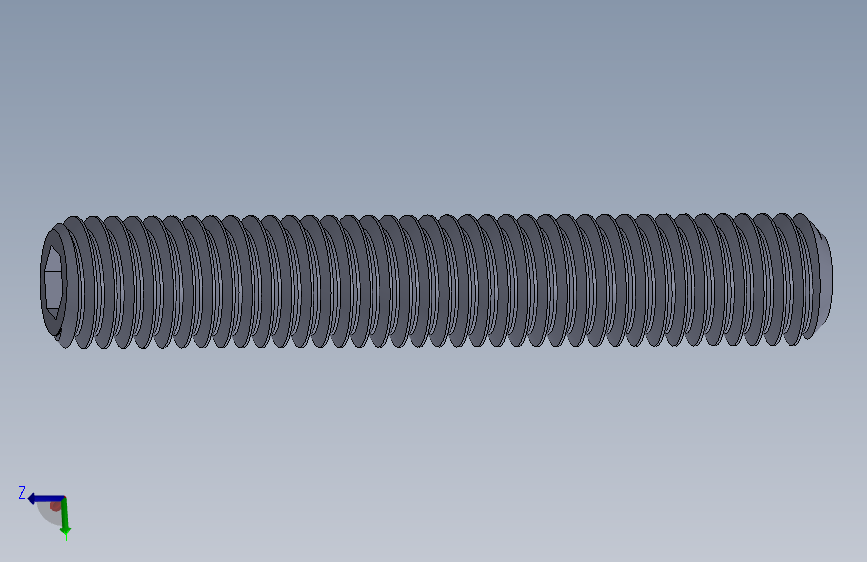 UNC 平头紧定螺钉-UNC SET SCREW 0.500 x3.000.SLDPRT