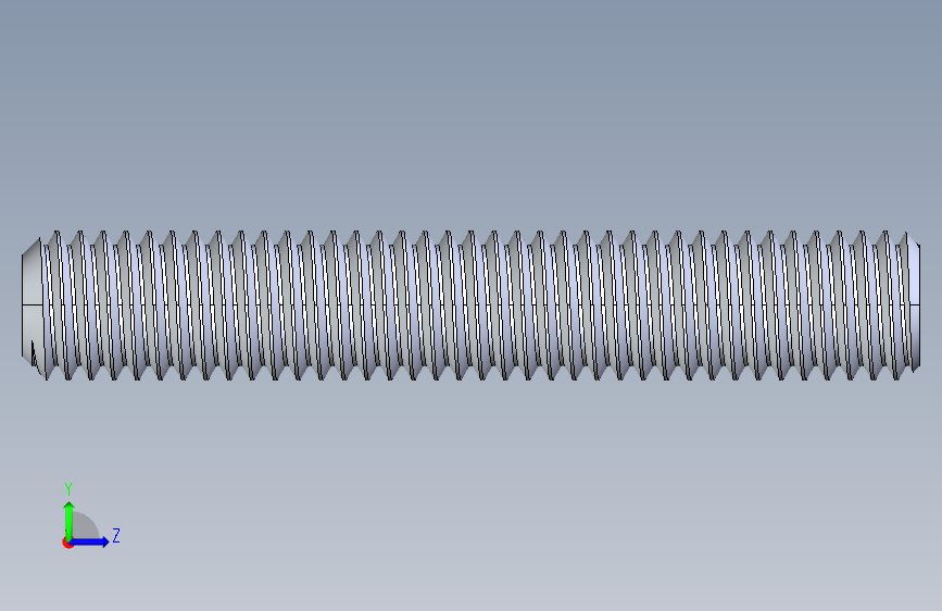 UNC 平头紧定螺钉-UNC SET SCREW 0.500 x3.000.STEP 左侧视图