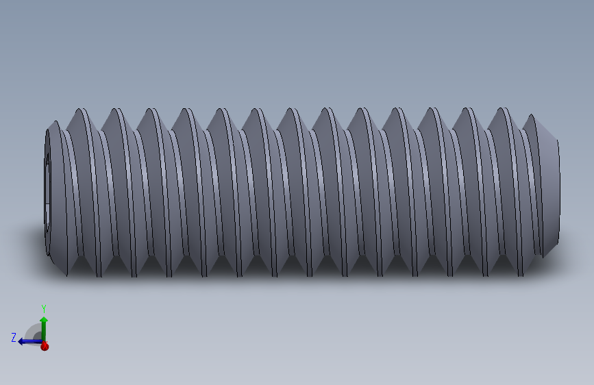 UNC 平头紧定螺钉-UNC SET SCREW 2-58 x 0.250.SLDPRT