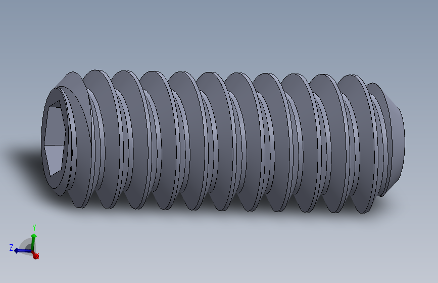 UNC 平头紧定螺钉-UNC SET SCREW 3-48 x 0.250.SLDPRT