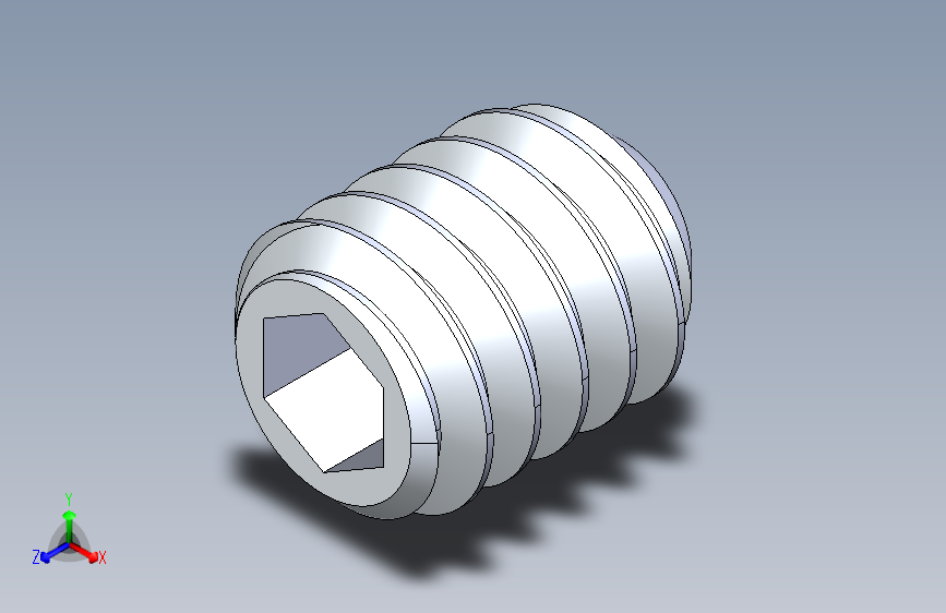 UNC 平头紧定螺钉-UNC SET SCREW 0.250 x0.3125.STEP