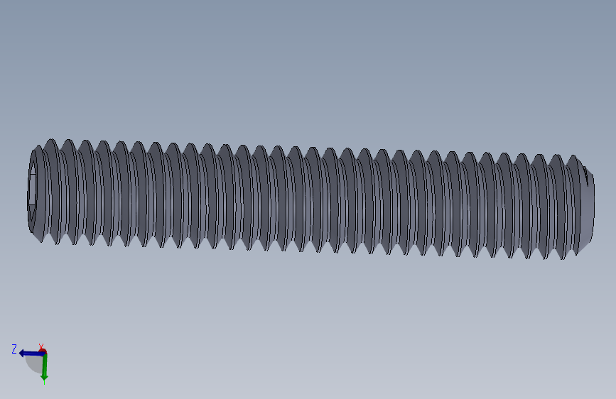 UNC 平头紧定螺钉-UNC SET SCREW 0.375 x2.000.SLDPRT