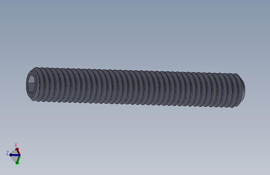 UNC 平头紧定螺钉-UNC SET SCREW 0.375 x2.500.SLDPRT