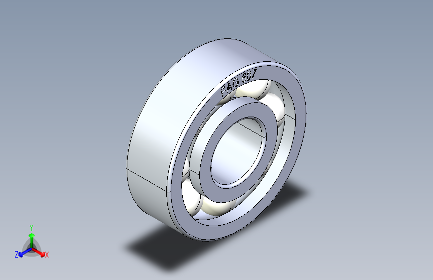滚珠轴承-FAG BALL BEARING 607  7x19x6.STEP