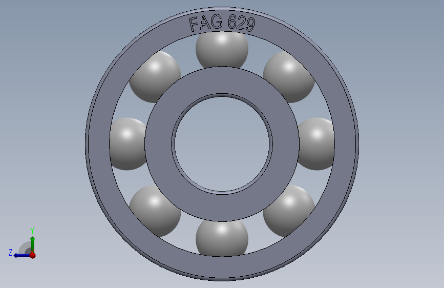 滚珠轴承-FAG BALL BEARING 629  9x26x8.SLDPRT
