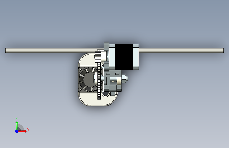 prusa-i3-rework-extruder-STEP 正面视图