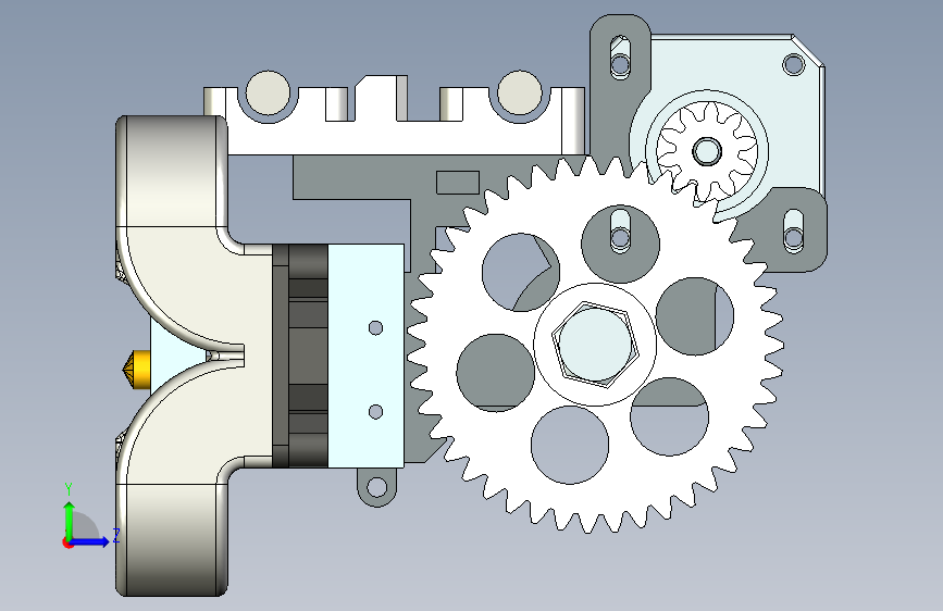 prusa-i3-rework-extruder-STEP 左侧视图