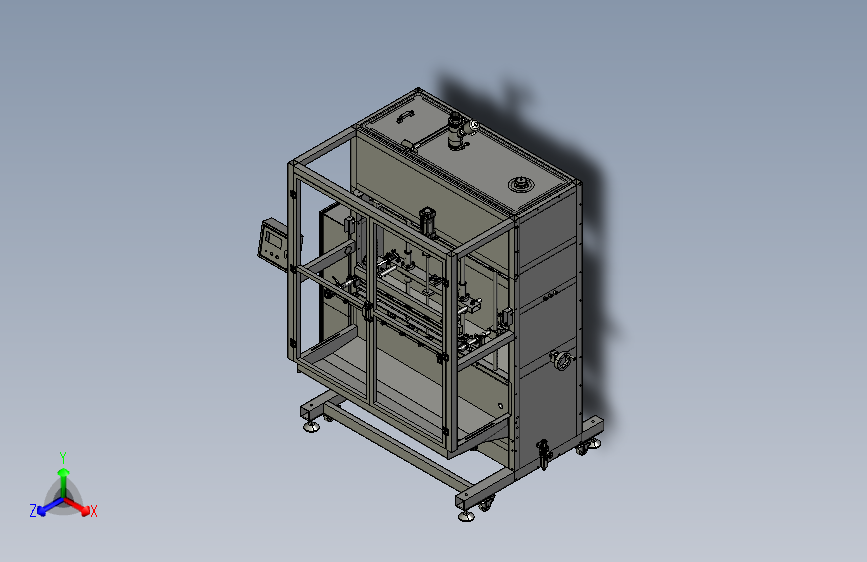灌装机(6灌口)模型3D图纸 STEP格式