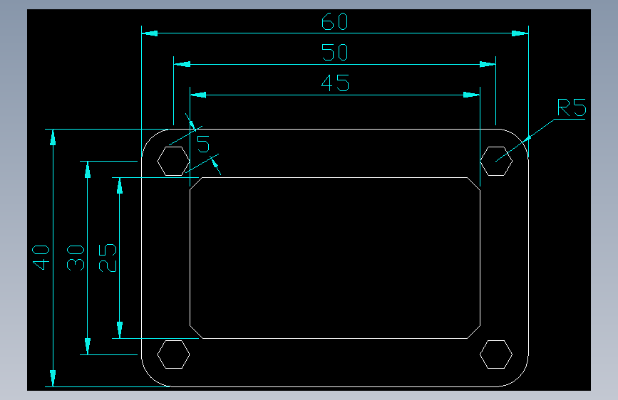 CAD格式机械制图二维100例练习-03 垫片