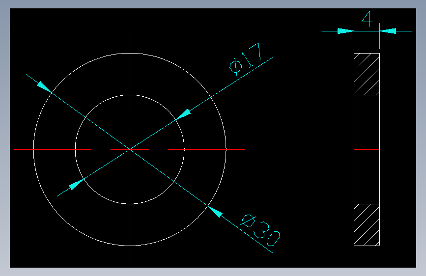 CAD格式机械制图二维100例练习-12 平垫圈