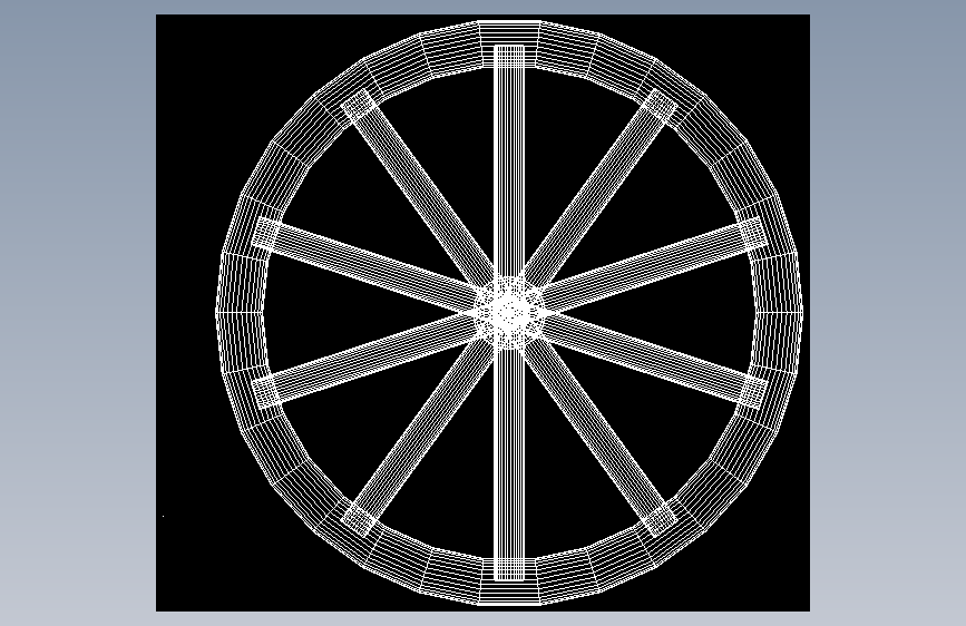 CAD格式机械制图二维100例练习-59 车轮模型