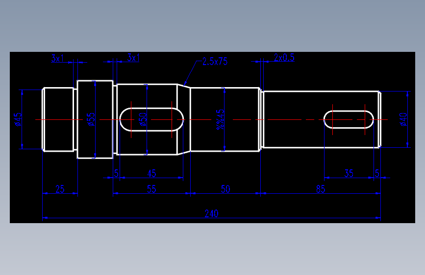 CAD格式机械制图二维100例练习-89 标注直线性尺寸