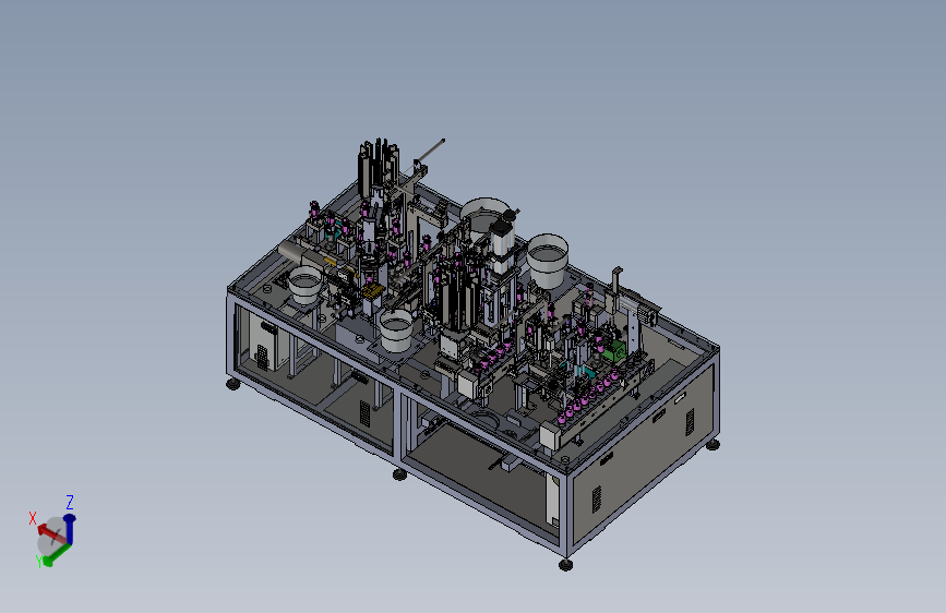 直流电机组装线3D模型