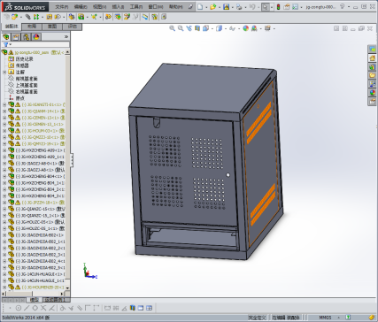 32-大族13U机柜　钣金设计模型图纸
