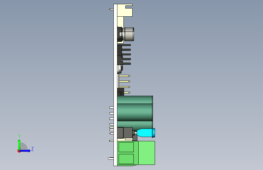 Creality Ender6 开发板PCB板完整模型 左侧视图