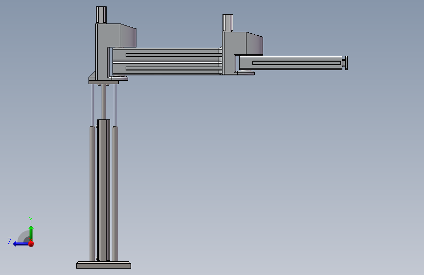 三自由度工业机器人的结构设计图纸 Solidworks三维模型 说明书1 Solidworks 2014 模型图纸下载 懒石网