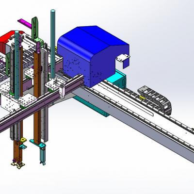 框架式双截式双行程机械手 3D模型