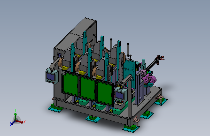 锂电池全自动焊接机  非标自动化设备3D图纸3D模型