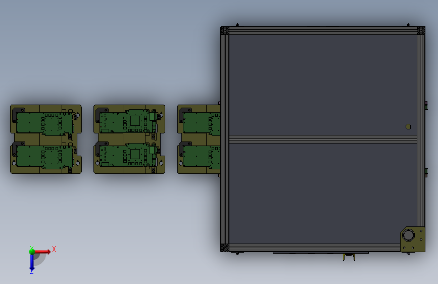在线产品外观检测机3D模型 非标自动化设备3D图纸3D模型 俯视图