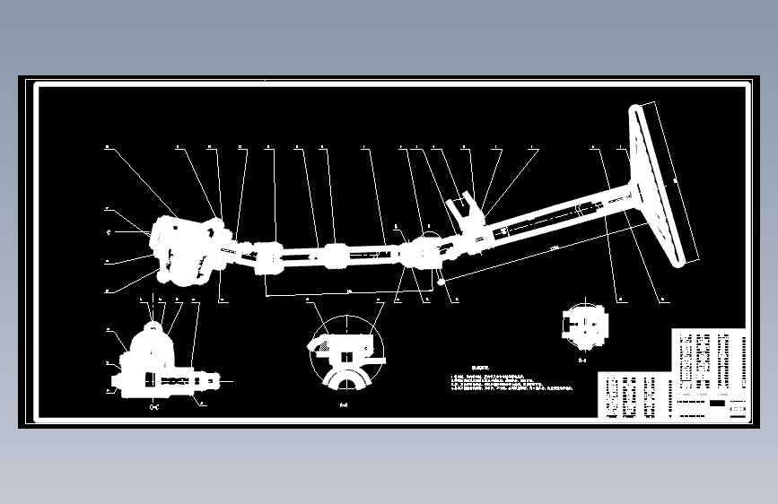 QC281-东风轻型货车转向系统设计循环球式齿条齿扇转向器[全套CAD和文档]