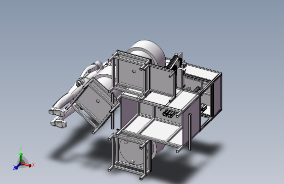 自动化手机壳喷油治具装配机器3D模型 自动化设备3D图纸非标自动化