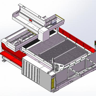激光切割机3D图纸  自动化设备3D图纸3D模型