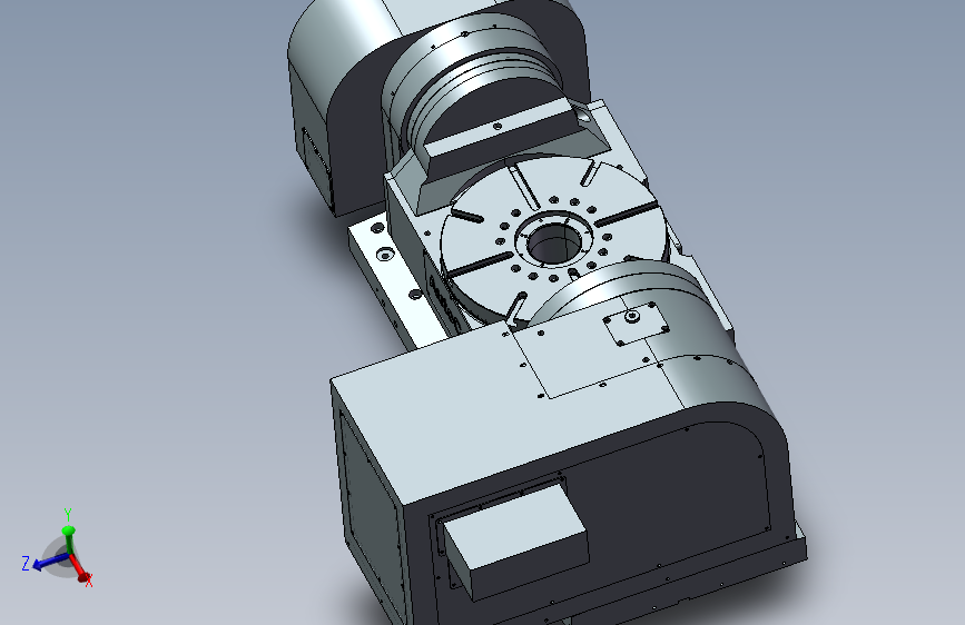 五轴CNC转台3D图纸   非标自动化设备3D图纸3D模型