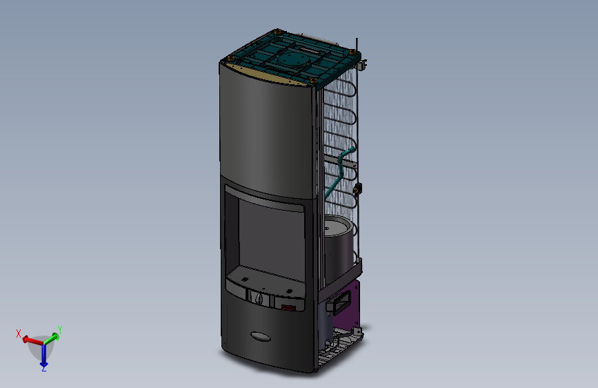 全自动饮水机  自动化设备3D图纸3D模型