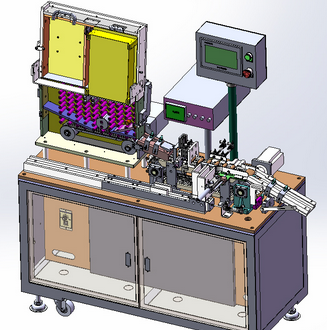 锂电池度电(充电)喷码一体机（带工程图）3D图纸3D模型