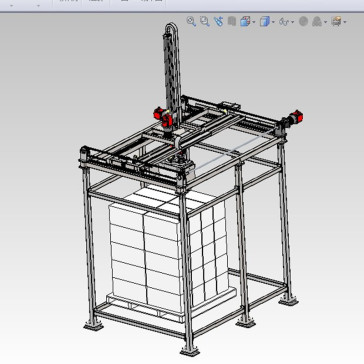 四轴码垛机械手3D模型图  非标自动化设备3D图纸3D模型