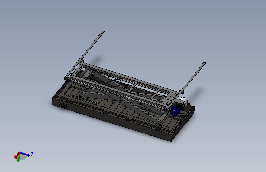 液压剪式滚珠升降平台3D模型_