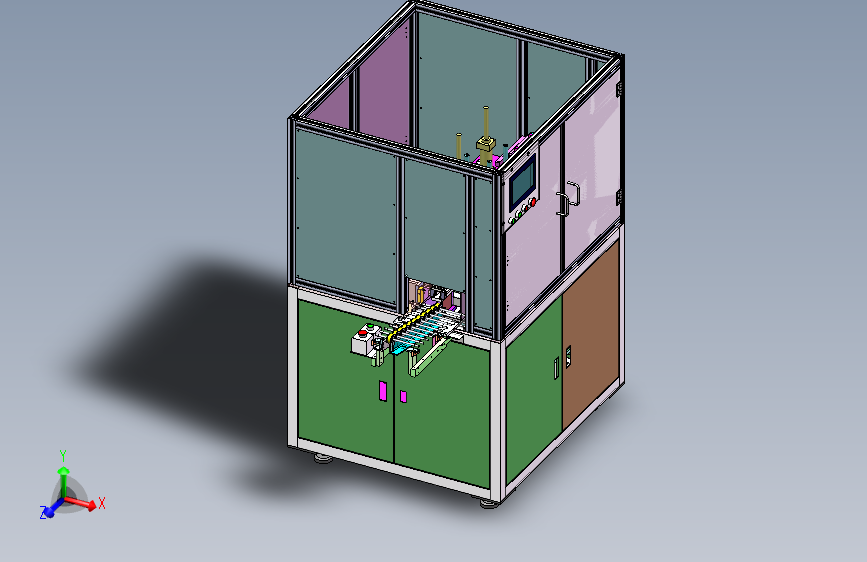 美的马达转子抛光机   自动化设备3D图纸3D模型