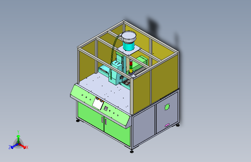 塑件热熔埋钉机（带工程图）K69 非标自动化设备3D图纸3D模型