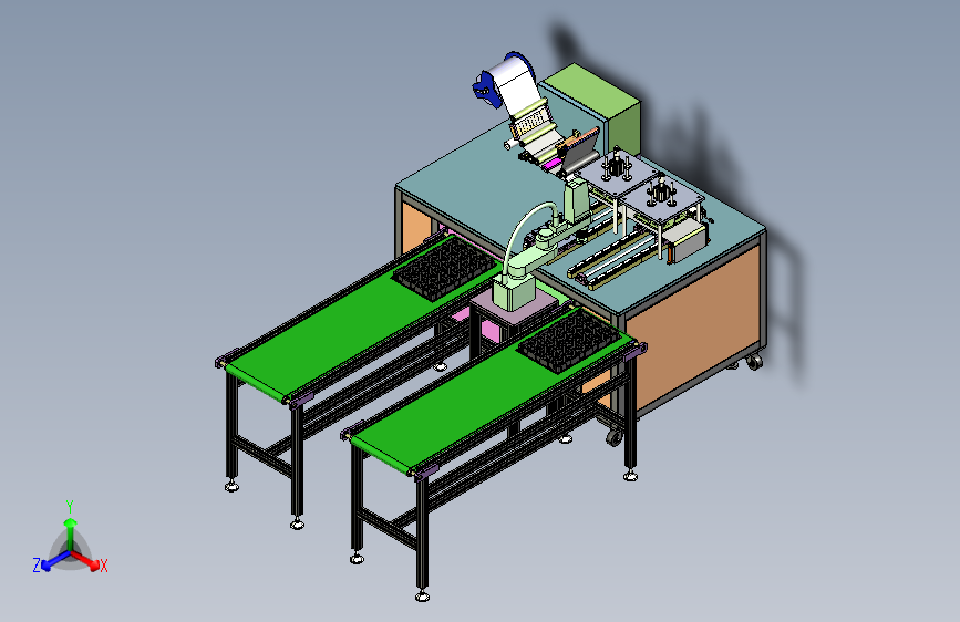 插头后盖 机贴膜机 3D模型 非标自动化设备3D图纸3D模型