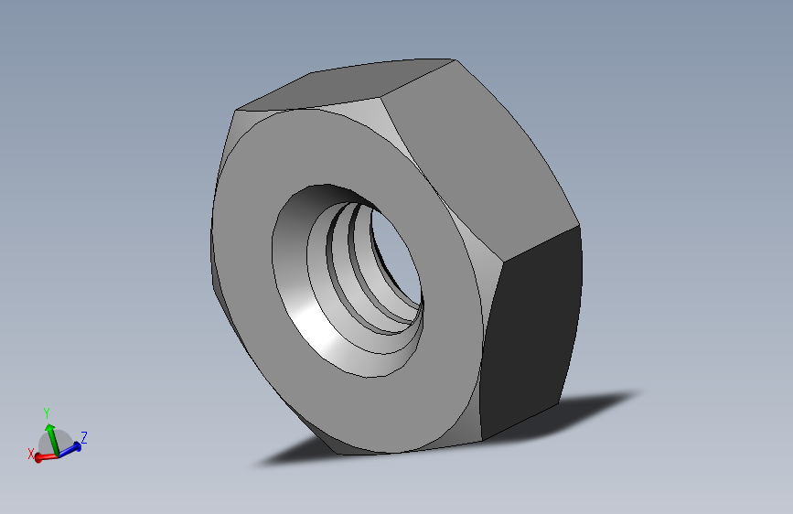 DIN 934 螺母-M2.5 Nut.SLDPRT