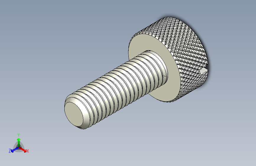 开槽滚花螺钉-M10 x 30mm
