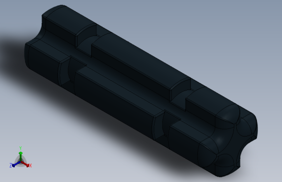 乐高机械组车桥-32062 Black Technic Axle 2 Notched.SLDPRT