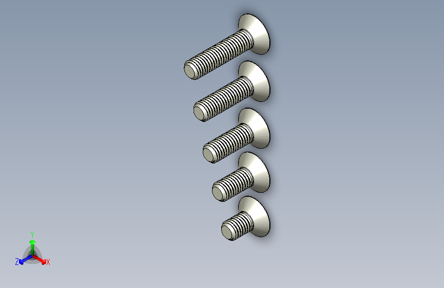 内六角螺栓-M8 Set_CSK Allen Bolt_STEP_模型图纸下载 – 懒石网