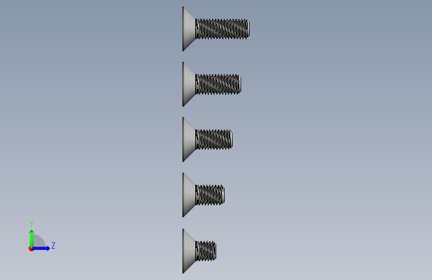 内六角螺栓-M12 Set_CSK Allen Bolt 左侧视图