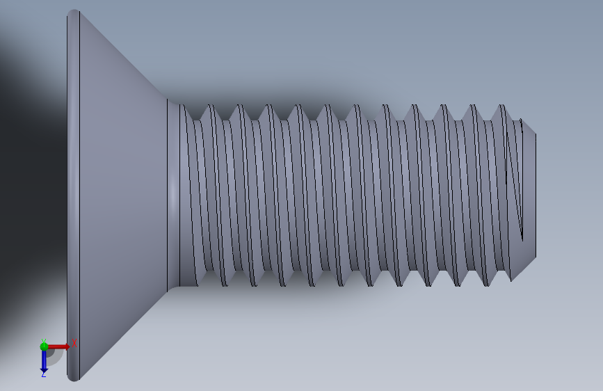制沉头螺钉-M5_Countersunk_10.SLDPRT_SOLIDWORKS 2018_模型图纸下载 – 懒石网