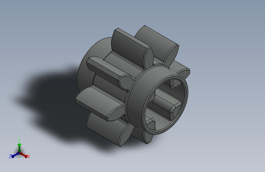 3647 - 364702 OldGray Technic Gear 8 Tooth.SLDPRT