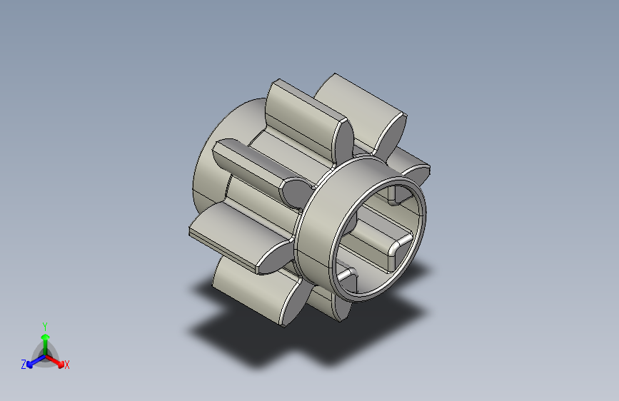 3647 - 4211432 - Medium Stone Grey Technic Gear 8 Tooth.STEP