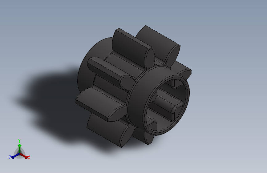 3647 - 4514559 - Dark Stone Grey Technic Gear 8 Tooth.SLDPRT