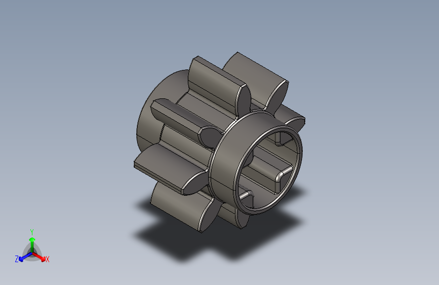 3647 - 4514559 - Dark Stone Grey Technic Gear 8 Tooth.STEP
